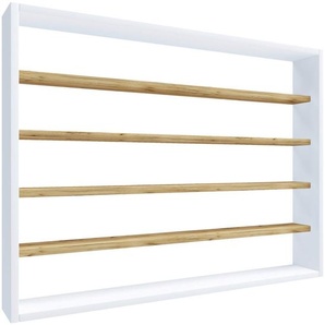 Mid.you Küchenregal Esaldi, Weiß, Honigeiche, Holzwerkstoff, 80x60x10 cm, Küchen, Küchenmöbel, Küchenregale