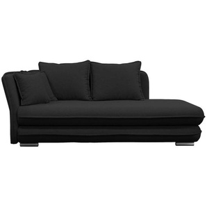 Mid.you Liege , Schwarz , Textil , 2-Sitzer , Füllung: Schaumstoff , 107x84x99 cm , Rücken echt, Armteil links , Wohnzimmer, Sessel, Relaxliegen