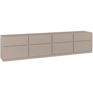 Mid.you Lowboard Bern, Beige, Holzwerkstoff, 4 Schublade(n) Schubladen, 225x52.5x40 cm, Fsc, stehend, Wohnzimmer, Wohnwände, Lowboards, Lowboards stehend