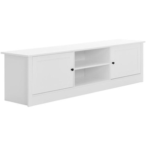 Mid.you Lowboard, Weiß, Metall, 3 Fächer, 160x45x39 cm, Fsc, Wohnzimmer, Wohnwände, Lowboards