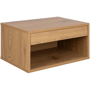 Mid.you Nachtschrank Actona Cholet, Eiche, Holzwerkstoff, 1 Schubladen, 50x24.3x35 cm, Reach, hängend, Schlafzimmer, Nachttische