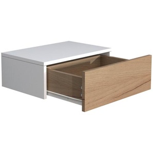 Mid.you Nachtschrank, Weiß, Eiche, Holzwerkstoff, 1 Schublade(n) Schubladen, 45x15x30 cm, Schlafzimmer, Nachttische