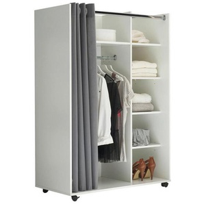 Mid.you Offener, Grau, Weiß, Holzwerkstoff, 5 Fächer, 100x145x50 cm, Blauer Engel, BQ - Bündnis für Qualität, Made in Germany, Waschküche,