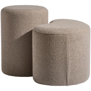 Mid.you Pouf, Hellbraun, Textil, Holzwerkstoff, Füllung: Schaumstoff, 56.5x35x40 cm, Wohnzimmer, Hocker, Poufs
