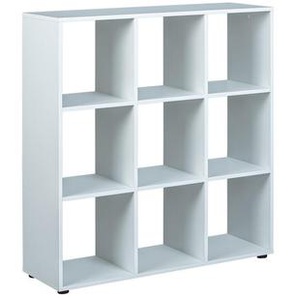 Mid.you Raumteiler, Weiß, Holzwerkstoff, 105x109x33 cm, stehend, Arbeitszimmer, Büroregale, Bücherregale