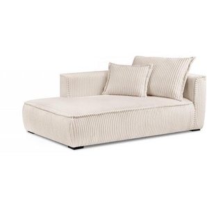 Mid.you Récamiere, Creme, Textil, Kiefer, 207x75x121 cm, Made in EU, Wohnzimmer, Sofas & Couches, Sofas, Recamieren