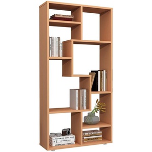Mid.you Regal, Buche, Holzwerkstoff, 58x116x20 cm, stehend, Wohnzimmer, Regale, Bücherregale
