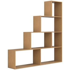Mid.you Regal Dubila, Buche, Holzwerkstoff, 155x163x29 cm, stehend, Wohnzimmer, Regale, Bücherregale