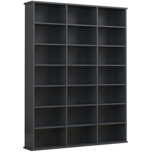 Mid.you Regal Megosa, Anthrazit, Holzwerkstoff, 18 Fächer, 105x136x19 cm, stehend, Wohnzimmer, Regale, Bücherregale