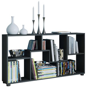 Mid.you Regal, Schwarz, Holzwerkstoff, 117x62x20 cm, erweiterbar, Wohnzimmer, Regale, Bücherregale
