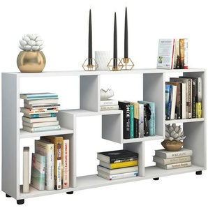 Mid.you Regal, Weiß, Holzwerkstoff, 117x62x20 cm, Wohnzimmer, Regale, Bücherregale