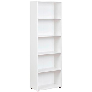 Mid.you Regal, Weiß, Holzwerkstoff, 4 Fächer, 60x180x30 cm, stehend, Arbeitszimmer, Büroregale, Bücherregale