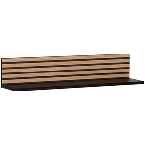 Mid.you Regalablage, Schwarz, Eiche, Holzwerkstoff, 80x15.7x17.3 cm, Beimöbel erhältlich, hängend, in verschiedenen Holzdekoren erhältlich,