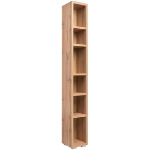 Mid.you Regalelement, Eiche, Holzwerkstoff, 5 Fächer, 25x191x27 cm, Wohnzimmer, Regale, Bücherregale