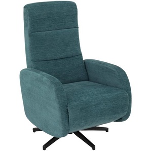 Mid.you Relaxsessel, Blau, Textil, 67x108x72 cm, Sitzfläche 360° drehbar, Relaxfunktion, Wohnzimmer, Sessel, Relaxsessel