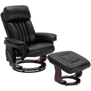 Mid.you Relaxsesselset, Schwarz, Textil, Pappel, Sperrholz, 93x114x86.5 cm, Relaxfunktion, Wohnzimmer, Sessel, Relaxsessel