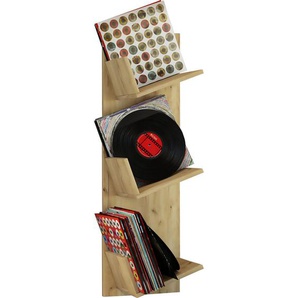 Mid.you Schallplattenregal, Eiche, Honig, Holzwerkstoff, 33x106.5x25.6 cm, Wohnzimmer, Regale, CD & DVD-Regale