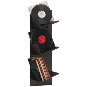Mid.you Schallplattenregal, Schwarz, Holzwerkstoff, 33x106.5x25.6 cm, Wohnzimmer, Regale, CD & DVD-Regale