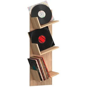 Mid.you Schallplattenregal, Sonoma Eiche, Holzwerkstoff, 33x106.5x25.6 cm, Wohnzimmer, Regale, CD & DVD-Regale