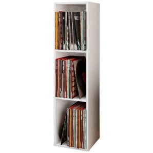 Mid.you Schallplattenregal, Weiß, Holzwerkstoff, 2 Fächer, 34x107x29 cm, Wohnzimmer, Regale, CD & DVD-Regale