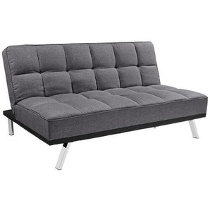 Mid.you Schlafsofa, Anthrazit, Edelstahl, Metall, Textil, 3-Sitzer, 179x84x96 cm, Reach, Liegefunktion, Schlafen auf Sitzhöhe, Wohnzimmer, Sofas &