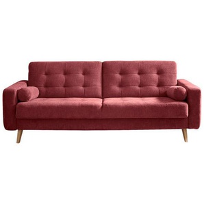 Mid.you Schlafsofa, Beere, Textil, 222x86x90 cm, Wohnzimmer, Sofas & Couches, Schlafsofas, Klappsofas