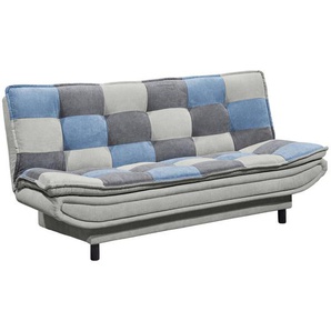 Mid.you Schlafsofa, Blau, Schlamm, Dunkelgrau, Textil, 188x90x89 cm, Schlafen auf Sitzhöhe, Wohnzimmer, Sofas & Couches, Schlafsofas, Klappsofas
