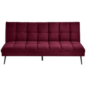 Mid.you Schlafsofa, Bordeaux, Textil, 3-Sitzer, 178x84x98 cm, Liegefunktion, Wohnzimmer, Sofas & Couches, Schlafsofas, Klappsofas
