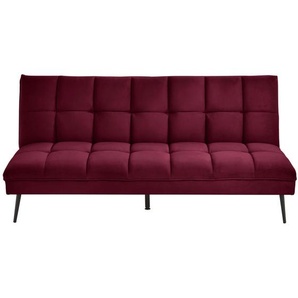 Mid.you Schlafsofa, Bordeaux, Textil, 3-Sitzer, 178x84x98 cm, Liegefunktion, Wohnzimmer, Sofas & Couches, Schlafsofas, Klappsofas