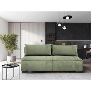 Mid.you Schlafsofa Flow, Mintgrün, Textil, 2-Sitzer, Füllung: Schaumstoff, 202x90x99 cm, Made in EU, Bettkasten erhältlich, Bettfunktion erhältlich, Wohnzimmer, Sofas & Couches, Schlafsofas, Schlafsofas mit Bettkasten
