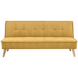 Mid.you Schlafsofa, Gelb, Textil, Kiefer, vollmassiv, 3-Sitzer, 181x82x85 cm, Reach, Bsci, Liegefunktion, Rücken echt, Kinder- & Jugendzimmer,