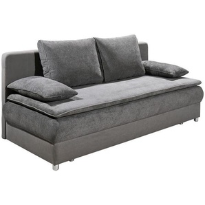 Mid.you Schlafsofa , Grau, Dunkelgrau , Textil , Füllung: Polyester , 208x82x93 cm , Rücken echt , Kinder & Jugendmöbel, Jugendmöbel, Jugendsofas