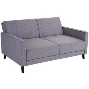 Mid.you Schlafsofa , Grau , Holz, Textil , Buche, Pappel, Eukalyptusholz,Buche, Kautschukholz , Sperrholz,massiv , 3-Sitzer , 204x90x86 cm , Wohnzimmer, Sofas & Couches, Schlafsofas, Klappsofas