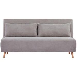 Mid.you Schlafsofa, Grau, Textil, Kiefer, vollmassiv, 2-Sitzer, Füllung: Polyester, 162x82x91 cm, Liegefunktion, Kinder- & Jugendzimmer, Jugendmöbel,