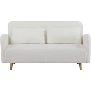 Mid.you Schlafsofa, Weiß, Textil, Kiefer, massiv, vollmassiv, 2-Sitzer, Füllung: Polyester, 158x80x90 cm, Liegefunktion, Kinder- & Jugendzimmer,