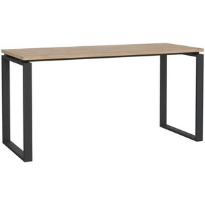Mid.you Schreibtisch, Eiche, Holzwerkstoff, Holzoptik, rechteckig, Kufe, 60x75.6x120 cm, Arbeitszimmer, Schreibtische, Bürotische