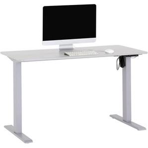 Mid.you Schreibtisch Höhenverstellbar Elektrisch, Grau, Metall, Kunststoff, Holzwerkstoff, rechteckig, eckig, 120x71.5-116.5x60 cm, höhenverstellbar,