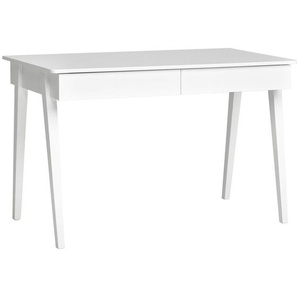 Mid.you Schreibtisch, Weiß, Holzwerkstoff, 2 Schubladen, rechteckig, Säule, 60x76x120 cm, Stauraum, Arbeitszimmer, Schreibtische, Bürotische