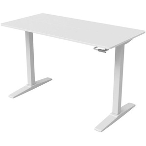 Mid.you Schreibtisch, Weiß, Metall, Kunststoff, Holzwerkstoff, rechteckig, eckig, 60x75x120 cm, höhenverstellbar, Arbeitszimmer, Schreibtische,