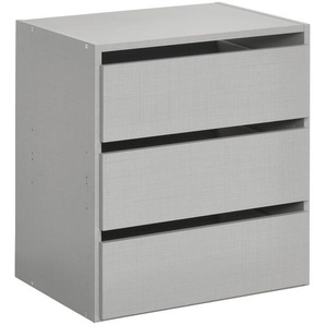 Mid.you Schubkasteneinsatz, Grau, Holzwerkstoff, 3 Schubladen, 52x57x40 cm, BQ - Bündnis für Qualität, Made in Germany, DIN EN ISO 9001, Schlafzimmer,