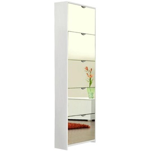 Mid.you Schuhkipper, Weiß, Glas, 58x177x17 cm, Typenauswahl, Garderobe, Schuhaufbewahrung, Schuhkipper