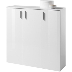 Mid.you Schuhschrank , Weiß , Holzwerkstoff , 10 Fächer , 120x120x35 cm , Typenauswahl, Beimöbel erhältlich , Garderobe, Schuhaufbewahrung, Schuhschränke
