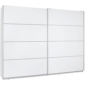Mid.you Schwebetürenschrank, Weiß, Metall, 5 Fächer, 3 Schubladen, 220x210x61 cm, Blauer Engel, BQ - Bündnis für Qualität, Made in Germany, Typenauswahl, Schlafzimmer, Kleiderschränke, Schwebetürenschränke