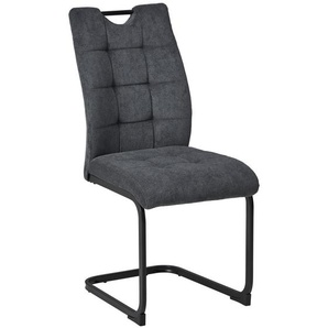 Mid.you Schwingstuhl, Anthrazit, Metall, Textil, C-Form, 44x96x59 cm, Stühle