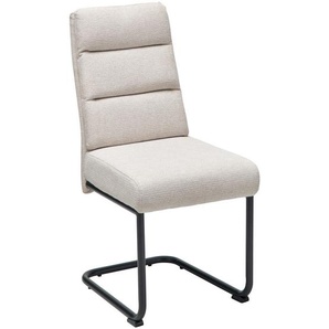 Mid.you Schwingstuhl, Beige, Holz, Metall, Textil, Pappel, Sperrholz, Rundrohr, 45x94x62 cm, mit Griff, Esszimmer, Stühle, Esszimmerstühle, Schwingstühle