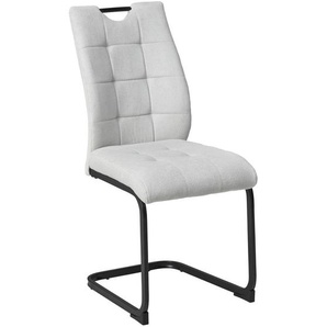 Mid.you Schwingstuhl, Beige, Metall, Textil, C-Form, 44x96x59 cm, Esszimmer, Stühle, Esszimmerstühle, Schwingstühle