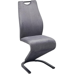 Mid.you Schwingstuhl, Grau, Schwarz, Metall, Textil, Z-Form, 44x105x65 cm, Esszimmer, Stühle, Esszimmerstühle, Schwingstühle