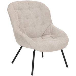 Mid.you Sessel, Beige, Textil, 66x84x77 cm, Wohnzimmer, Sessel, Polstersessel
