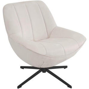 Mid.you Sessel, Creme, Textil, 74x79x76 cm, Sitzfläche 360° drehbar, Wohnzimmer, Sessel, Polstersessel