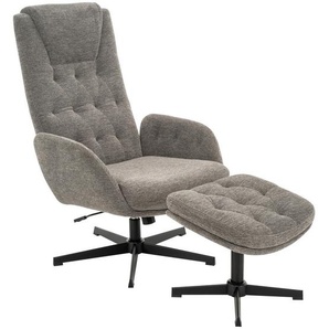 Mid.you Sesselset, Grau, Textil, 70x107x87 cm, Wohnzimmer, Sessel, Relaxsessel